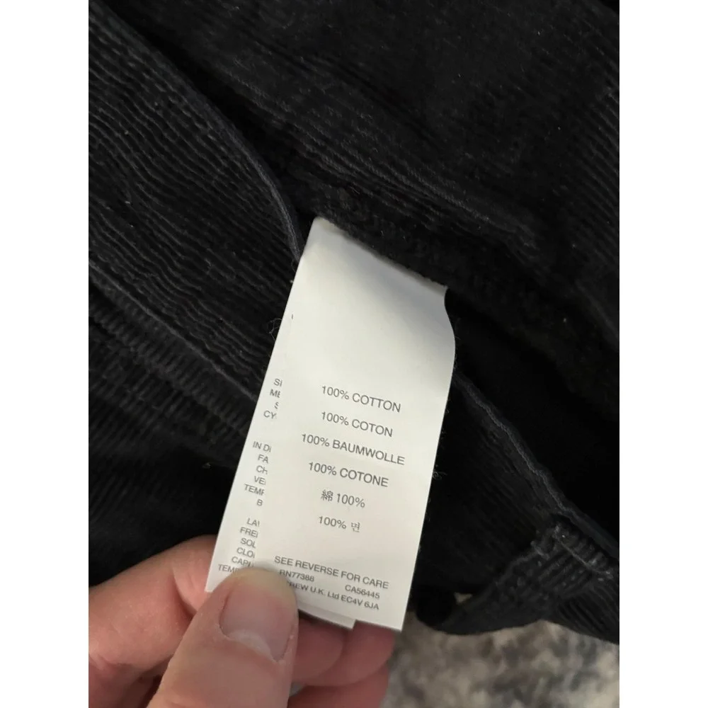 J Crew Corduroy Pants Mens 34x30‎ Black Slim Straight Preppy Casual